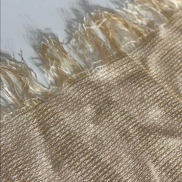 Echo Gold Ombré Sequin Fray Edge Neck Scarf new with tags shawl wrap - Picture 4 of 8